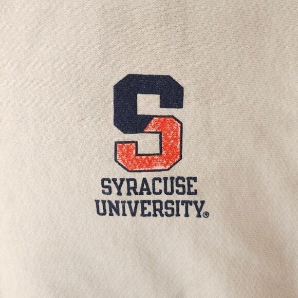 Vintage Syracuse Orange Sweatshirt Hoodie Mens Size XL White Champion Reverse - Picture 3 of 10